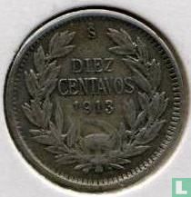 Chili 10 centavos 1913 - Afbeelding 1