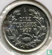 Chile 10 centavos 1907 (type 1) - Image 1