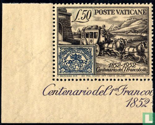 Postzegel Kerkelijke Staat 100 jaar