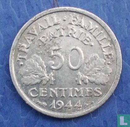 France 50 centimes 1944 (without letter) - Image 1