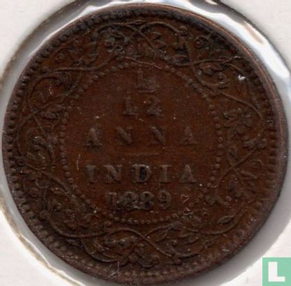 British India 1/12 anna 1889 (Calcutta) - Image 1