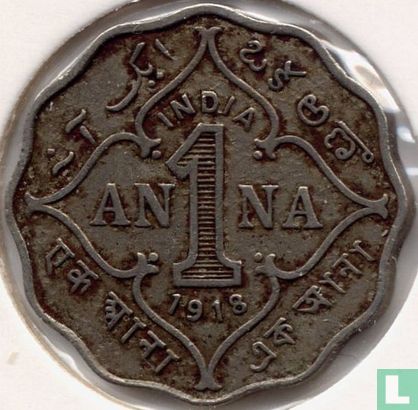 Brits-Indië 1 anna 1918 - Afbeelding 1