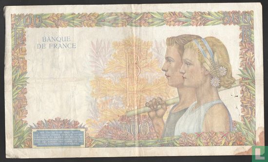500 francs "La Paix"1941 - Image 2