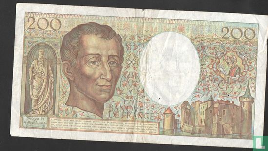 200 francs "Montesquieu" 1981 - Image 2