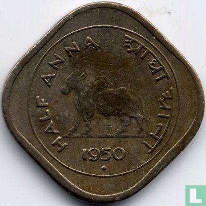 India ½ anna 1950 (Bombay) - Image 1
