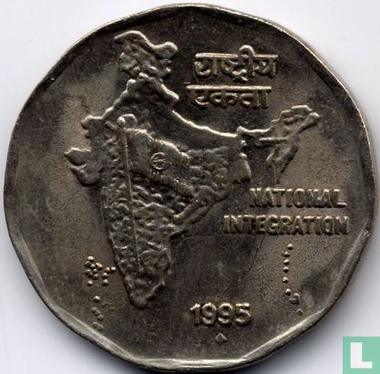 Inde 2 roupies 1995 (Bombay) - Image 1