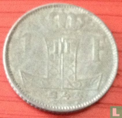 Belgium 1 franc 1944 (misstrike) - Image 1