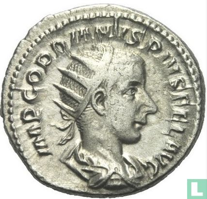  Gordianus III AR Antoninianus, geslagen te Rome 240 n.Chr.  - Afbeelding 2