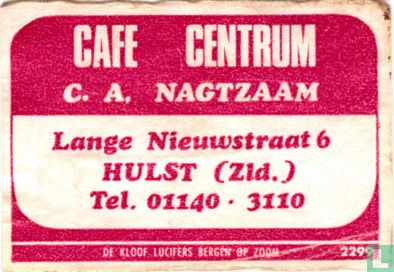 Cafe Centrum - C. A. Nagtzaam