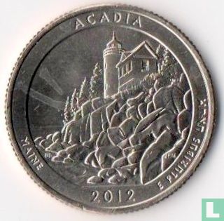 United States ¼ dollar 2012 (S) "Acadia national park - Maine" - Image 1