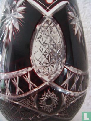 Boheems geslepen antieke kristallen vaas  - Afbeelding 3