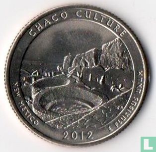 États-Unis ¼ dollar 2012 (S) "Chaco Culture national historical park - New Mexico" - Image 1