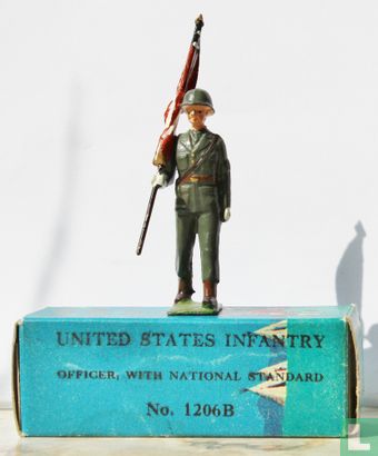 U.s. Infantry Officer with national standard - Image 1