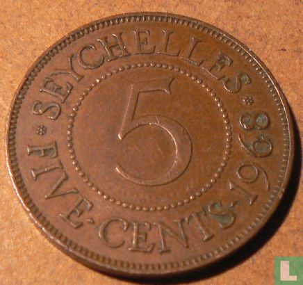 Seychelles 5 cents 1968 - Image 1