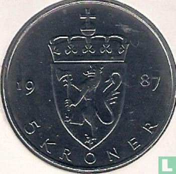 Norwegen 5 Kroner 1987 - Bild 1