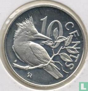 Britse Maagdeneilanden 10 cents 1977 (PROOF) "25th anniversary Accession of Queen Elizabeth II" - Afbeelding 2