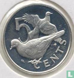 British Virgin Islands 5 cents 1977 (PROOF) "25th anniversary Accession of Queen Elizabeth II" - Image 2