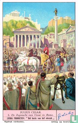 De Zegetocht van Cesar in Rome