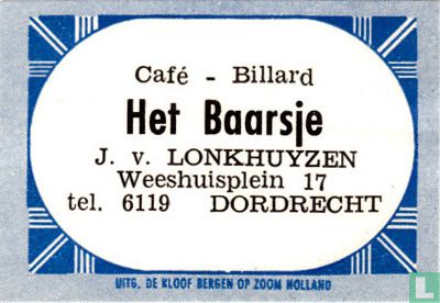 Café Billard Het Baarsje - J. v. Lonkhuyzen