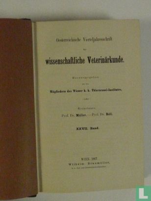 Oestereichische Vierteljahresschrift für wissenschaftliche Vetarinärkunde 27 - Image 3