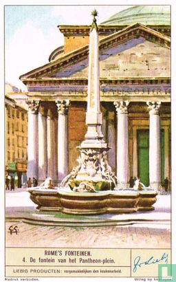 De fontein van het Pantheon-plein