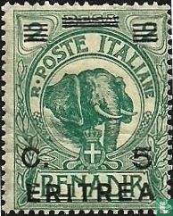Postage Stamps from Italian Somalia, with overprint