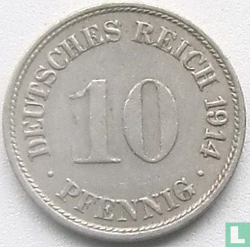Deutsches Reich 10 Pfennig 1914 (F) - Bild 1