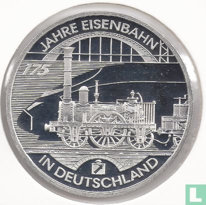 Germany 10 euro 2010 (PROOF) "175th anniversary of German Railways" - Image 2
