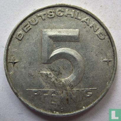 RDA 5 pfennig 1953 (A) - Image 2