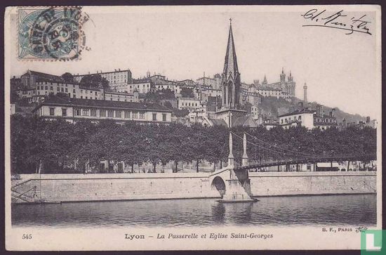 LLyon, La Passerelle et Eglise Saint-Georges 
