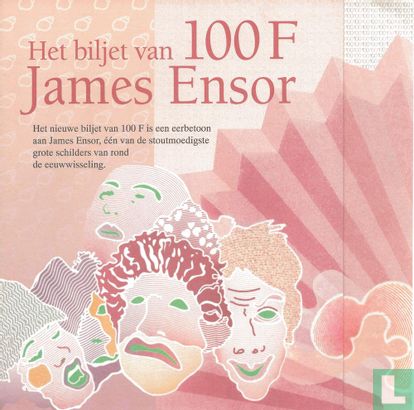 Biljet 100 F - James Ensor - Image 1