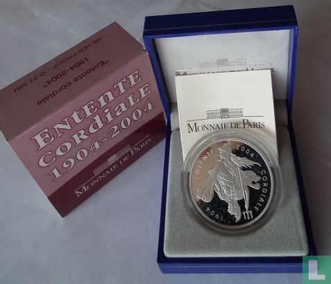 Frankreich 1½ Euro 2004 (PP) "Centenary of the Treaty between France and the UK - Entente cordiale" - Bild 3
