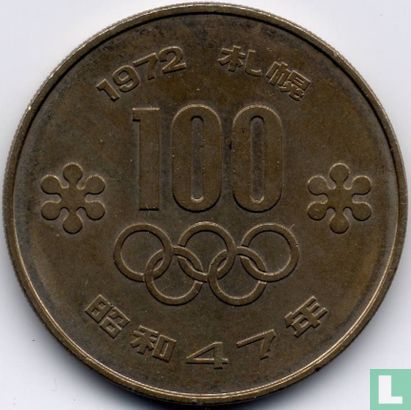 Japan 100 yen 1972 (jaar 47) "Olympische Winterspelen - Sapporo" - Afbeelding 1