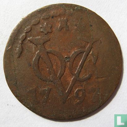 VOC 1 duit 1792 (Zeeland - halve krans) - Afbeelding 1