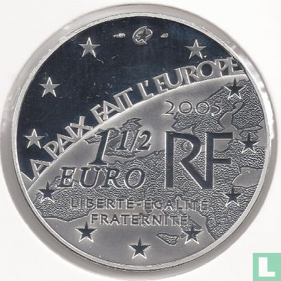 Frankrijk 1½ euro 2005 (PROOF) "60th anniversary End of World War II" - Afbeelding 1