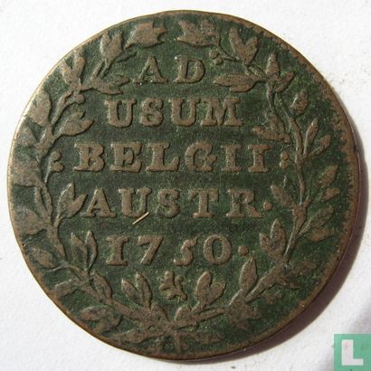 Austrian Netherlands 2 liards 1750 (lion) - Image 1