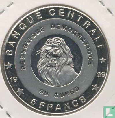 Congo-Kinshasa 5 francs 1999 (BE) "Queen Mother and Princess Diana" - Image 1