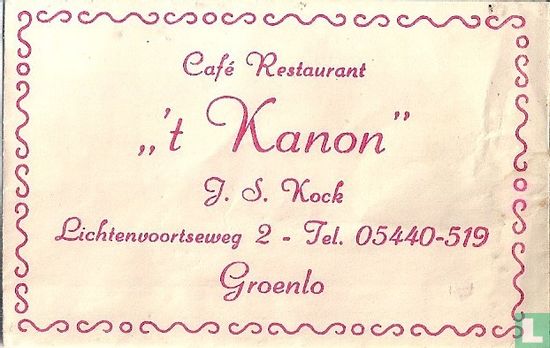 Café  Restaurant " 't Kanon" - Image 1