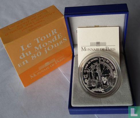 Frankreich 1½ Euro 2005 (PP) "100th anniversary Death of Jules Verne - around the World in 80 days" - Bild 3