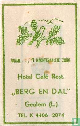 Hotel Café Rest. "Berg en Dal" - Image 1