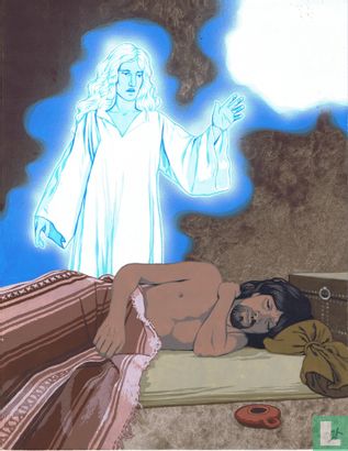 Jean Torton - originele tekening in kleur - bijbelse voorstelling - Afbeelding 1