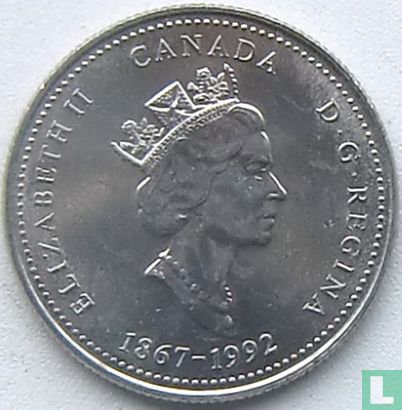 Kanada 25 Cent 1992 "125th anniversary of the Canadian Confederation - Saskatchewan" - Bild 1