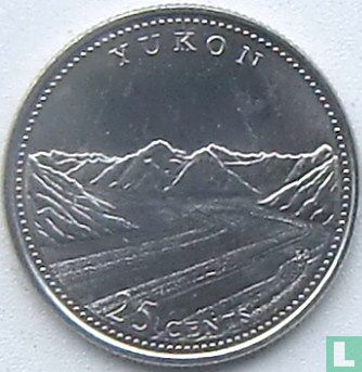 Canada 25 cents 1992 "125th anniversary of the Canadian Confederation - Yukon" - Afbeelding 2