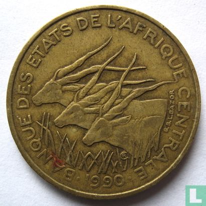 États d'Afrique centrale 25 francs 1990 - Image 1