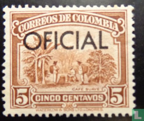 Coffee plantation with overprint 