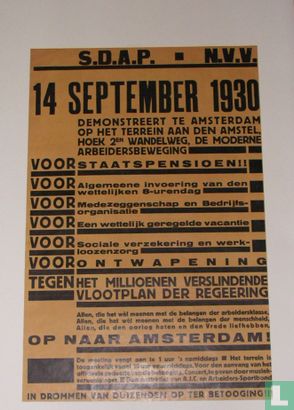 14 september 1930  demonstreert te Amsterdam