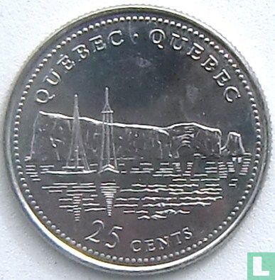 Canada 25 cents 1992 "125th anniversary of the Canadian Confederation - Quebec" - Afbeelding 2
