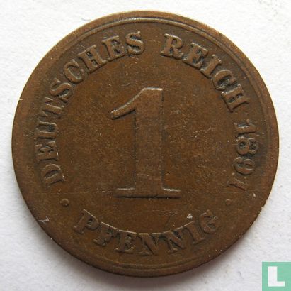 German Empire 1 pfennig 1891 (A) - Image 1