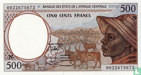 Centr.Afr.Stat. 500 Francs (N = Equit. Guinea) - Image 1