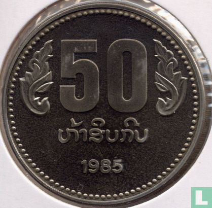 Laos 50 kip 1985 "10th anniversary People's Democratic Republic" - Image 1
